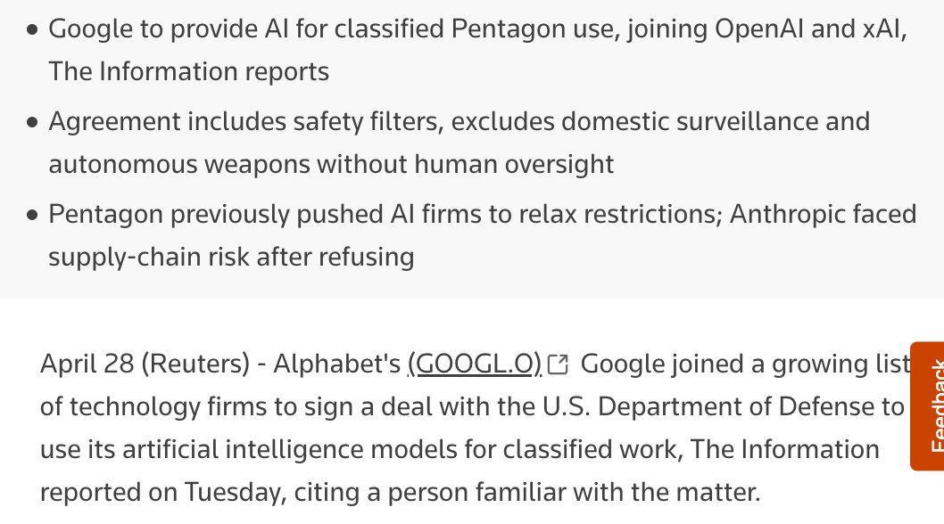 Google Menandatangani Perjanjian AI Rahasia dengan Pentagon