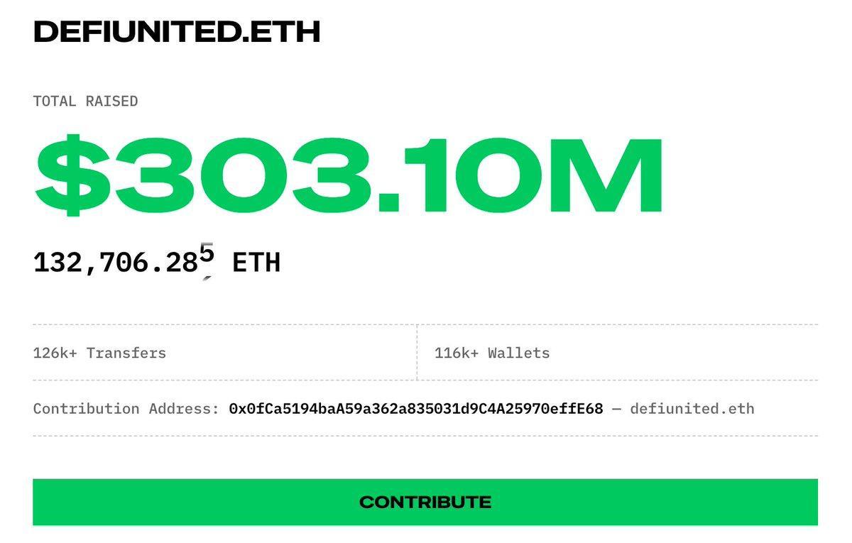 Dana Bantuan di DeFiUnited.eth Aave Mencapai Komitmen Sekitar $303 Juta