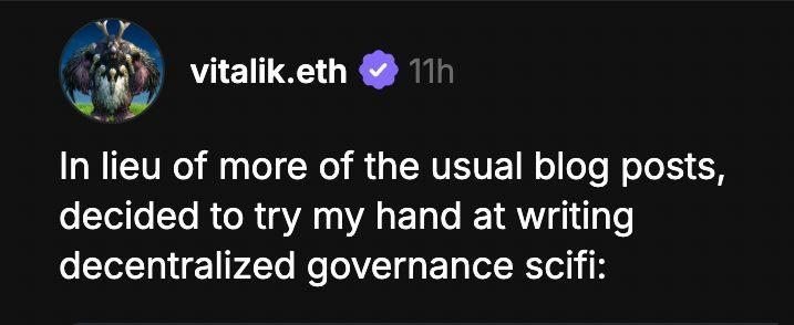 Vitalik Umumkan Akan Menulis Novel Fiksi Ilmiah Tentang Tata Kelola Terdesentralisasi